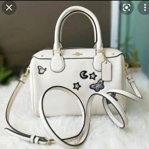 Rare Coach Limited edition embroidery satchel crossbody handbag butterfl… - Picture 10 of 11